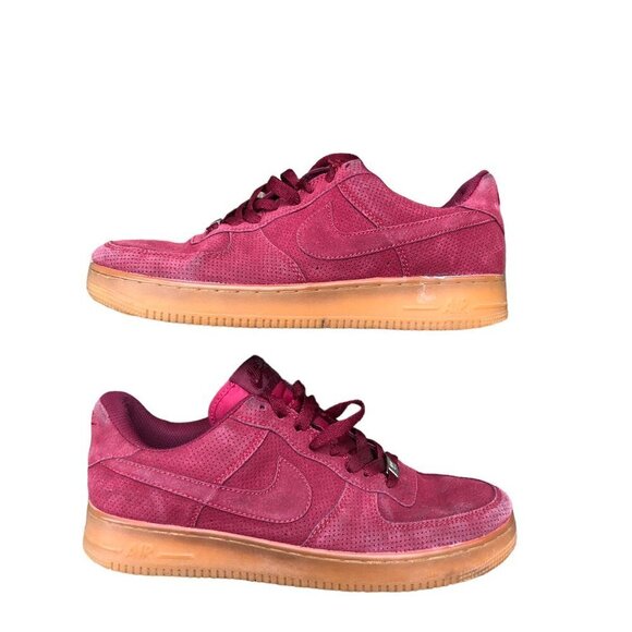 2016 Nike Air Force 1 '07 Suede Deep Garnet' Size 10 - Picture 5 of 10